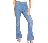 A2Z Ladies Denim Jeans Comfort Stretch Flared - JeansJN36 Light Blue 12