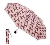 A2Z Ladies Folding Souvenir Umbrella Dachshund Sausage Dog Print Lightweight Travel Brolly for Women Waterproof Weather Resistant Manual Compact Supermini 3 Section 50cm Canopy