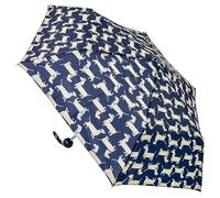 A2Z Ladies Folding Souvenir Umbrella Dachshund Sausage Dog Print Lightweight Travel Brolly for Women Waterproof Weather Resistant Manual Compact Supermini 3 Section 50cm Canopy