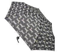 A2Z Ladies Folding Souvenir Umbrella Dachshund Sausage Dog Print Lightweight Travel Brolly for Women Waterproof Weather Resistant Manual Compact Supermini 3 Section 50cm Canopy