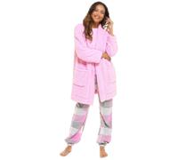 A2Z Ladies Foxbury Sherpa Fleece - Robe 1704 Pink 12-14