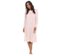 A2Z Ladies Nightie Womens Soft Touch Polar Fleece Nightgown Button Placket - Nightie 416 Pink 12