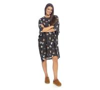 A2Z Ladies Oversized Cotton Nightie Relaxed Fit Nightdress with Fun Animal Prints Soft Breathable 100% Cotton Loungewear Comfortable Long Sleeve Sleep Shirt for Women One Size