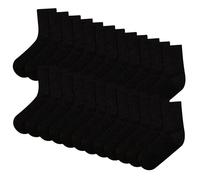 A2Z Ladies Pack Of 12 Cotton Rich Plain Crew Socks Stylish Durable Luxurious Soft Feel Comfortable - Socks 970 12 Pack Black 4-7