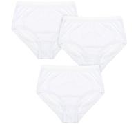 A2Z Ladies Plain Full Briefs Underwear Pack of 3 Adjustable Waist Hipster Panties - Ladies Briefs AZ1715A White 16-18