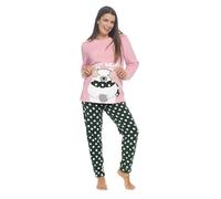 A2Z Ladies Sherpa Fleece Pyjama Set - PJS LDS 479 Pink 18-20