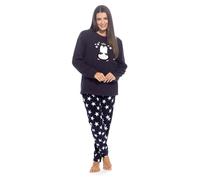 A2Z Ladies Sherpa Fleece Pyjama Set - PJS LDS 480 Navy 18-20