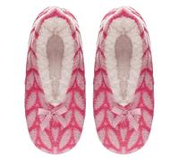 A2Z Ladies Sherpa Lined Slipper Bow Fluffy Socks Comfortable For Daily Footwear Warm Winter Cozy - Socks LS527 Pink M-L