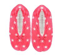 A2Z Ladies Slipper Bow Fluffy Socks Sherpa Lining Stylish Durable Soft Feel - Socks LS232 Pink M-L