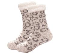 A2Z Ladies Socks Leopard Animal Slipper Stylish Durable Soft Feel Comfortable - Socks LS1259 Grey 4-8