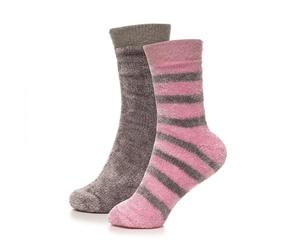 A2Z Ladies Socks Pack Of 2 Chenille Striped Velvet Stylish - Socks LS1274 2 Pack 2 4-8