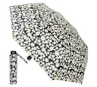 A2Z Ladies Supermini Umbrella Waterproof Wind Sun Protect Compact Soft Gip Dogtooth Black Daisy Leaf Print Lightweight Portable Heavy Rainfall Streets Travel Canopy Brolly