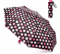 A2Z Ladies Supermini Umbrella Waterproof Wind Sun Protect Compact Soft Gip Dogtooth Black Daisy Leaf Print Lightweight Portable Heavy Rainfall Streets Travel Canopy Brolly