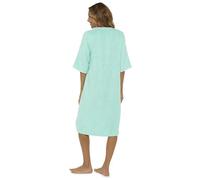 A2Z Ladies Towelling Robe 100% Cotton Short Sleeve Dressing Gown - Robe LDS 728 Mint 16-18