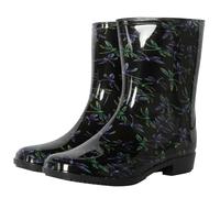 A2Z Ladies Waterproof PVC Calf Rain Boots - Wellies LDS 1409 Dragonfly 3 UK