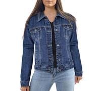 A2Z Ladies Women Fashion Denim Jacket Premium 100% Cotton Casual Fashion - Ladies Jacket J12 Dark Blue 12