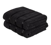 A2Z Luxurious 100% Cotton Black Color Towels 500 GSM Soft Absorbent Set Of 2 Hand Towels (51x81 cm)