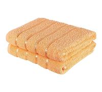 A2Z Luxurious 100% Cotton Peach Color Towels 500 GSM Soft Absorbent Set Of 2 Bath Towel (66x118 cm)