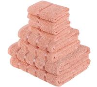 A2Z Luxurious 8 Piece Towel Bale Set 2x Bath Towels (66x118cm) - Towel 8 Piece Set Blush Pink