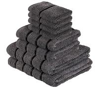 A2Z Luxurious 8 Piece Towel Bale Set 2x Bath Towels (66x118cm) - Towel 8 Piece Set Charcoal