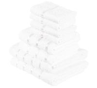 A2Z Luxurious 8 Piece Towel Bale Set 2x Bath Towels (66x118cm) - Towel 8 Piece Set White
