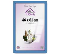 A2Z MDF Eton Wood Picture Poster Frame 46x61cm | Polished Styrene Front | Portrait & Landscape Display | Wall Hanging Hardware Included | Ideal for Photos, Canvas, Paintings, Art Gallery - Blue