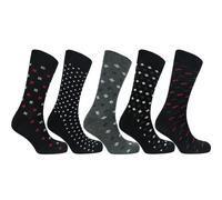 A2Z Mens 5 Pack Cotton Rich Socks - Socks GB2703 5 Pack 2 4-8