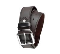 A2Z Mens Belts Double Stitched Leather Lined Alloy Pin Buckle - Belt MB115 Brown Small