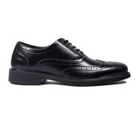 A2Z Mens Black Oxford Brogue Patent PU Leather Boot Senior Boys Shoes Lace Up Fastening - Shoes AZ319790004 Black 9 UK