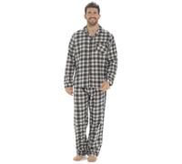 A2Z Mens Brushed Cotton Check Pyjama Set - PJS PM018 Grey M