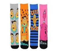 A2Z Mens Cartoon Character - Socks 3698 Flintstones 4 Pack 6-11