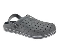 A2Z Mens Classic Clogs Slip On Garden Clog Summer Beach Holiday Mules Slipper Casual Work Pool Slider Anti-Slip Bathroom Sandals Comfortable Lightweight House Shoes with Adjustable Strap Grey