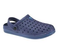 A2Z Mens Classic Clogs Slip On Garden Clog Summer Beach Holiday Mules Slipper Casual Work Pool Slider Anti-Slip Bathroom Sandals Comfortable Lightweight House Shoes with Adjustable Strap Navy