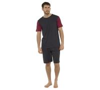 A2Z Mens Contrast Panel T Shirt - PJS PM305 Charcoal XL