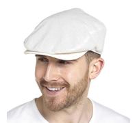 A2Z Mens Flat Cap Newsboy Ivy Hat Heritage Check & Solid Plain Colours - Flat Cap AZ4798 Cream M/L