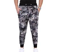A2Z Mens Fleece Jogging Bottoms Joggers 2 Tone Exercise - Fleece Trouser M01 Camo Charcoal 4XL