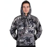 A2Z Mens Fleece Pullover Hoodie - Plain Sweatshirt Camo Charcoal XXL