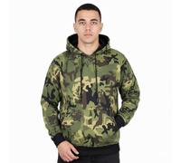 A2Z Mens Fleece Pullover Hoodie - Plain Sweatshirt Camo Green S