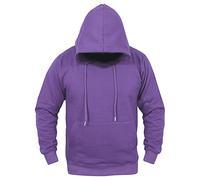 A2Z Mens Fleece Pullover Hoodie - Plain Sweatshirt Purple XL.