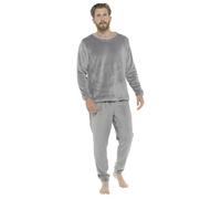 A2Z Mens Fleece Twosie Pyjama Set Soft Flannel Winter Nightwear | Cosy Long Sleeve Top And Bottoms For Warm Lounge Sleep Comfort