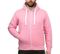 A2Z Mens Fleece Zipper Hooded Sweatshirt - Zipper Baby Pink S