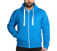 A2Z Mens Fleece Zipper Hooded Sweatshirt - Zipper Blue 4XL