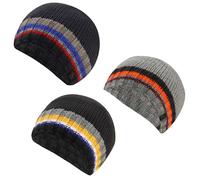 A2Z Mens Hats Stripe Beanie Hat Fleece Lined Soft Feel Stretchy Durable Stylish Winter Warm Cozy Caps Comfortable Lightweight Breathable Cold Weather Fashionable Indoor Outdoor Hats