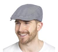 A2Z Mens Herringbone Flat Cap Classic Newsboy Driving Hat - Flat Cap AZ4682 Grey L/XL