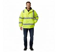 A2Z Mens Hi Vis Bomber Jacket - Hi Vis Bomber Yellow XL