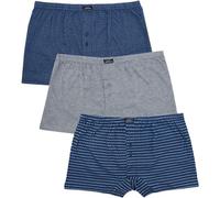 A2Z Mens Jersey Boxer Shorts Underwear Elasticated Waistband Pack of 3 Knickers Quick Dry - Mens Boxer Shorts AZ1196 G/N XXL Grey/Navy
