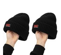 A2Z Mens Knit Beanie Hat Thermal - Hat MH1114 2 Pack Black One Size