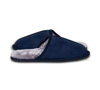 A2Z Mens Mule Slippers Faux Fur Slip-On Sliders Adults Warm Fleece Lining - SLPR MEN Joseph Navy 6/7 UK