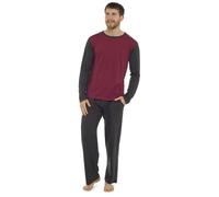 A2Z Mens Pyjama Cotton Jersey Long Sleeve T-Shirt PJS Pyjamas Set 2 Piece - PJS PM337 Charcoal XXL