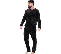 A2Z Mens Pyjamas Soft Warm Fleece Twosie - PJS 218 Black S